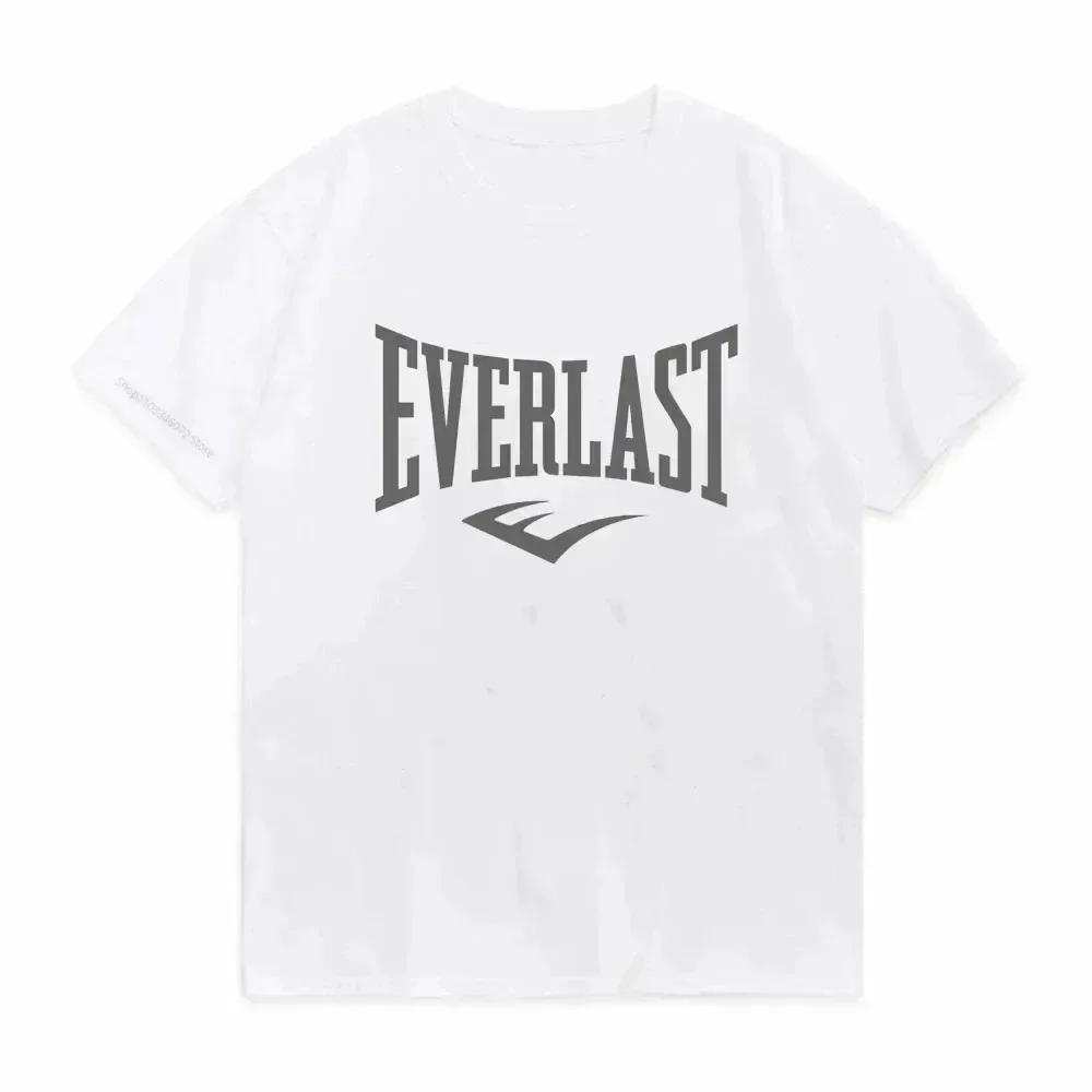 

Футболка с логотипом бокса EVERLAST для мужчин и женщин, с круглым вырезом, с принтом, летняя, хлопковая, футболка в стиле Харадзюку, уличная, для мальчиков и девочек, для семейного парного ношения#Цвет(2) S