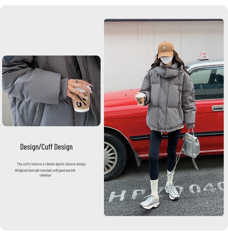 Winter 2026 Plus Size Women's Hooded Cotton Jacket - Thick Padded Loose Fit Bread Coat.