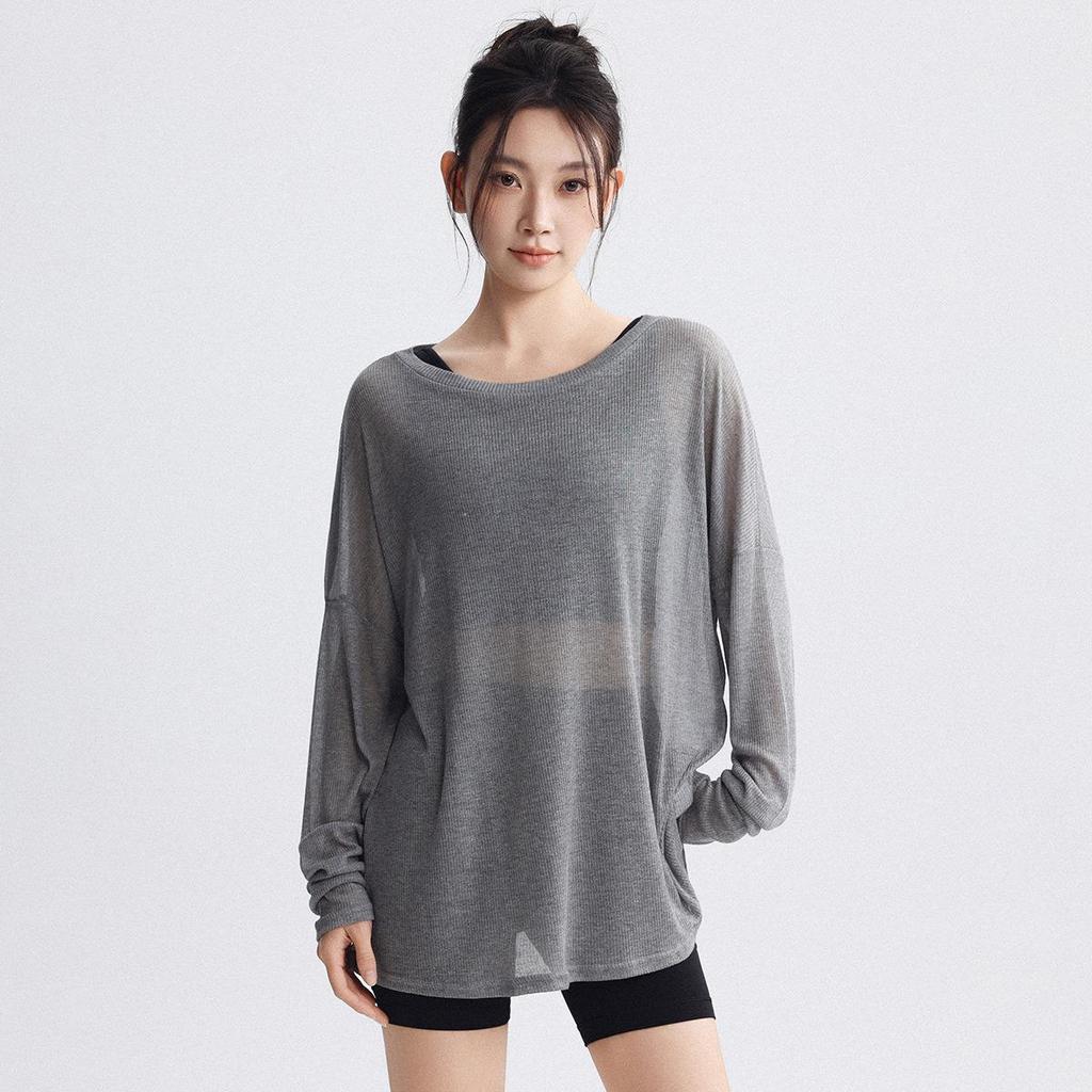 Women's Breathable Loose Long Sleeve Yoga & Running Top Plus Size