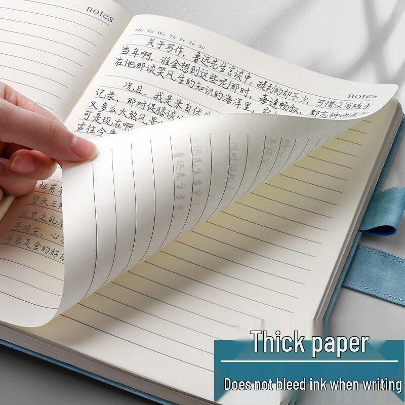 Large A4 Soft Leather Notebook for Students and Professionals