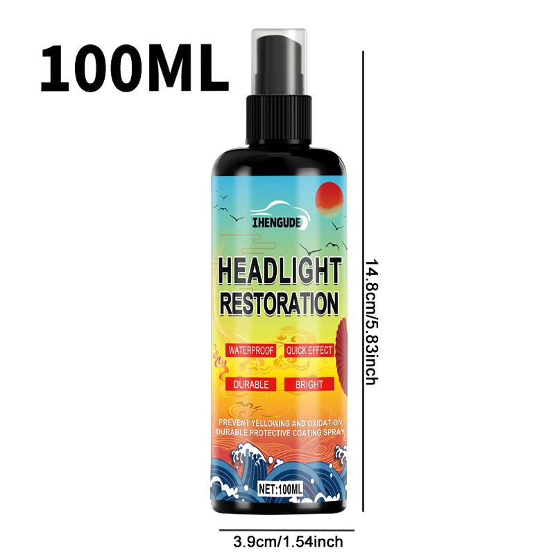 

Headlight Restoration Kit - Transparent, Bright Headlight Advanced Repair Solution, Prevents Yellowing and Oxidation, Long-Lasting Protective Coating
