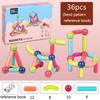 Magnetic Building Blocks Construction Toy Set For Kids 64pcs/12pcs Christmas Gift For Boys And Girls Abs Material Colorful Shapes Logical Thinking