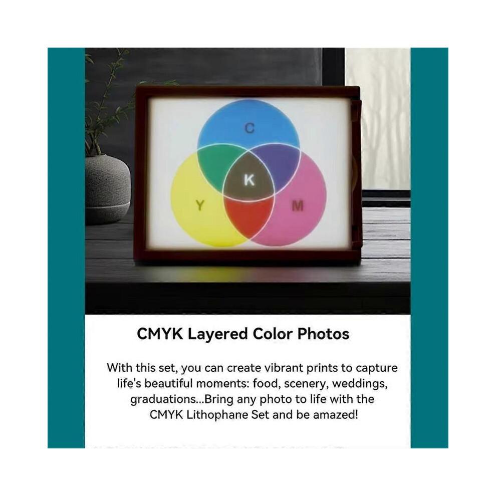 Bambu CMYK LED Arka Aydınlatma Paneli CMYK Lithophane LED Arka Aydınlatma Paneli 5V1A USB-C Güç Kaynağı için 10 adet