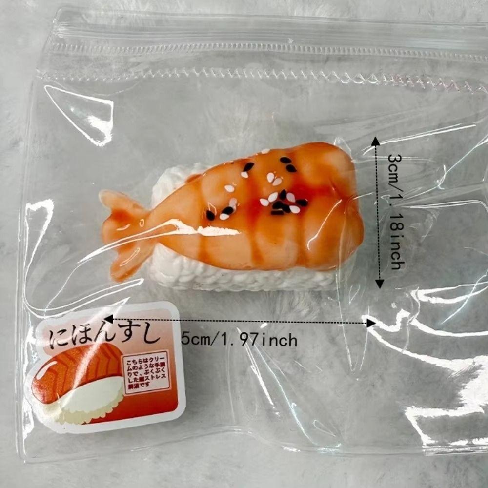 Slow Rebound Shrimp Sensory Fidget Handmade Silicone Squishy Toy Sushi Squeeze Toys  Students