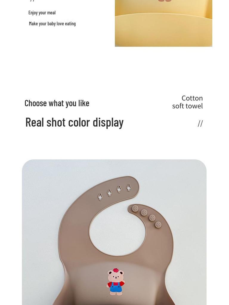 Waterproof Silicone Baby Feeding Bib - Oil-Proof for Infants and Toddlers