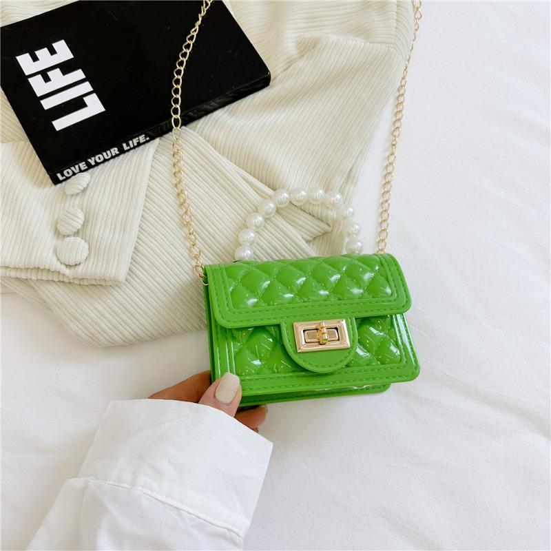 Neue Perltasche, Kindergartentasche, Handtasche, Umhängetasche, Messenger Bag, Damentasche, Jelly Bag, Kleine Diamanttasche.