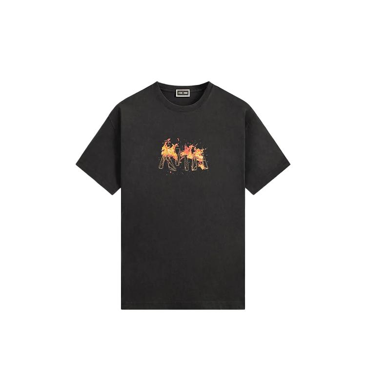 

Kith X Marvel Ghost Rider Graphic Vintage Pullover Short Sleeve T-Shirt Men T-Shirts KHM034774-001 L