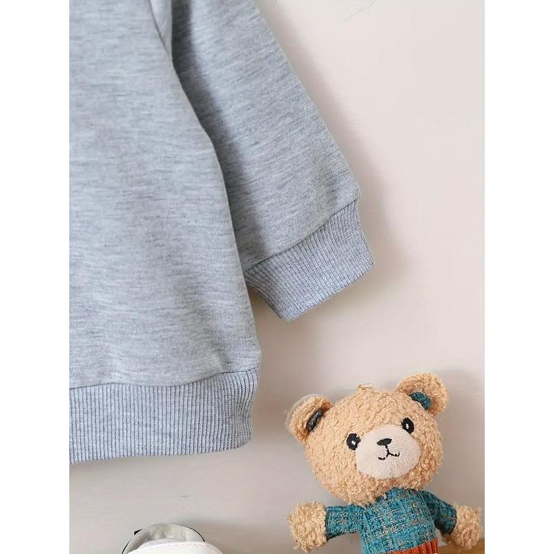 European Size Cute Printed Pattern Baby Unisex Comfortable and Simple Round Neck Hoodie