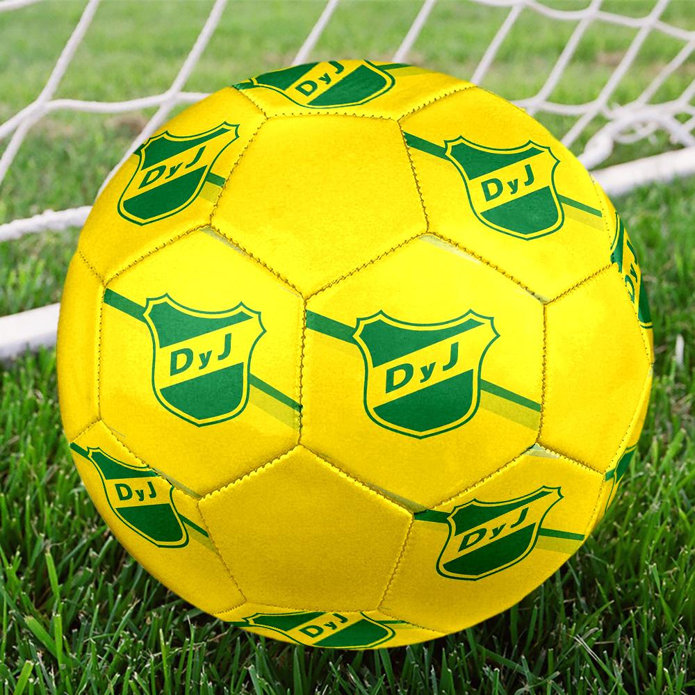 Defensa y Justicia Indoor Soccer Ball Colorful All Ages Size 5 Machine Stitched PVC Competition Ready Durable High-Bounce