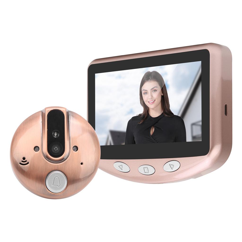4.3in 720P Video Doorbell Peephole Camera 120 Degree Wide Angle Infrared Night Vision for Home