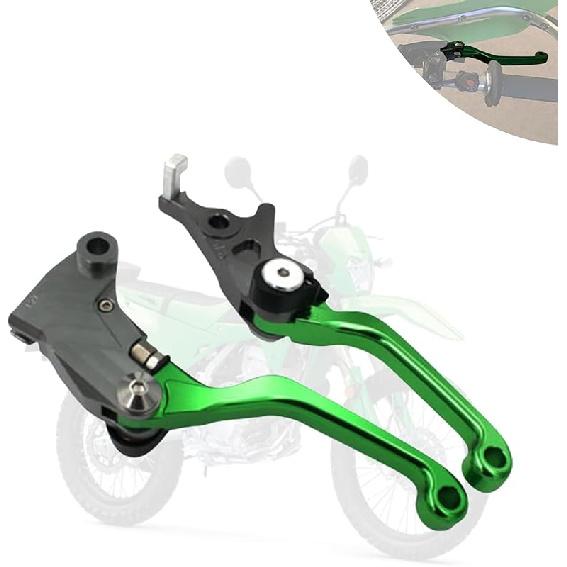 Dirt Bike Clutch Brake Levers,Foldable Dirtbike Handle Lever for KLX300 KLX300SM 21-23/KLX230 KLX230R 20-23/KLX250 08-16 18 - Black