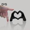Statua in resina a forma di cuore con gesto a forma di cuore, scultura, decorazione per ufficio, matrimonio, scrivania