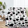 Custom Name Cow Theme Printed Blanket - Perfect for Couch, Bed, Travel & Outdoor Use | Machine Washable, Cozy & Durable.
