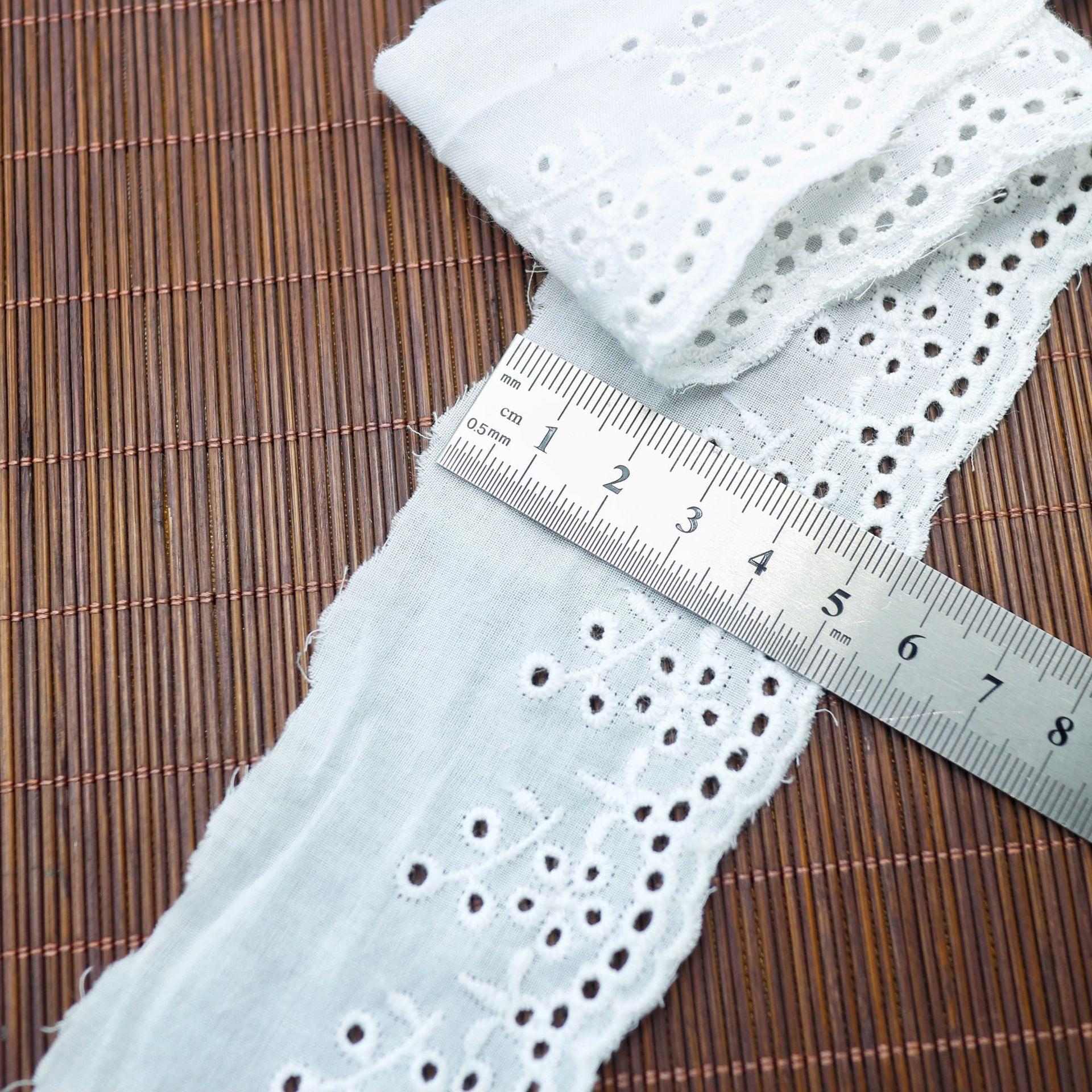 

Cotton Embroidery Lace White Diy Handmade Clothing Accessories Skirt Curtain Bed Hollow Embroidery HM2977