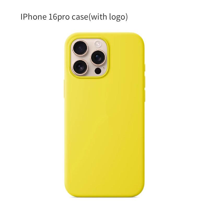 Iphone16 Pro For Solid Color Magnetic Silicone Phone Protective Case With Logo