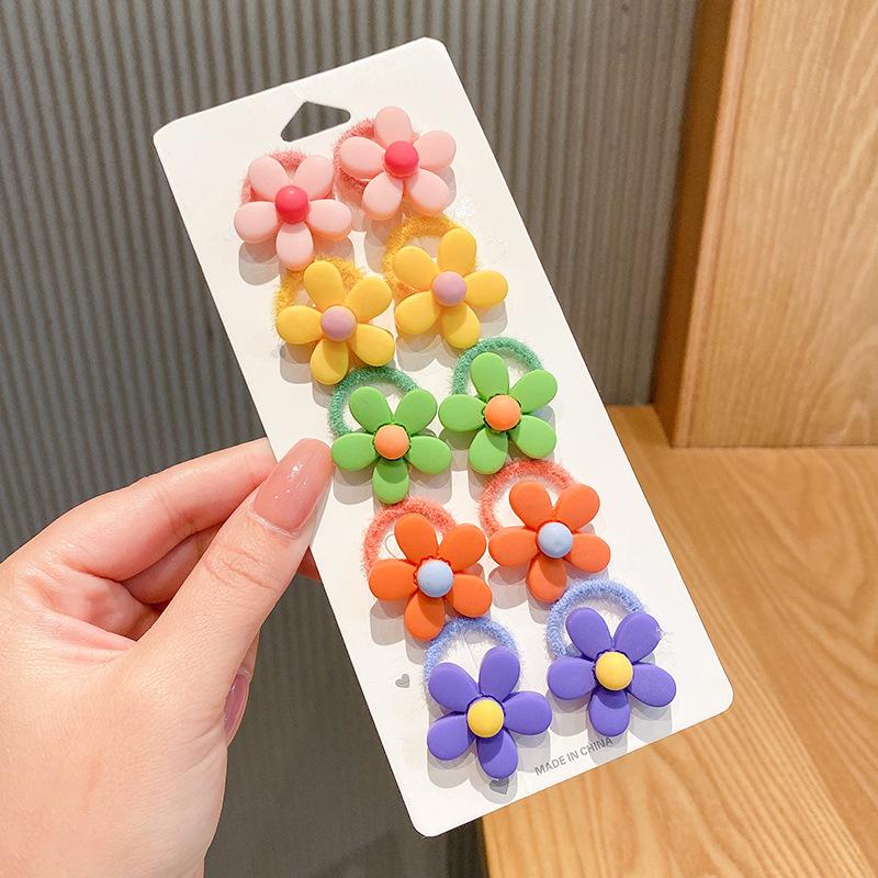 10PCS/Set Hair Bands for Children Cute Cartoon Animals Rubber Band Headwear Girls Baby Headband Scrunchies Kids Hair Accessories