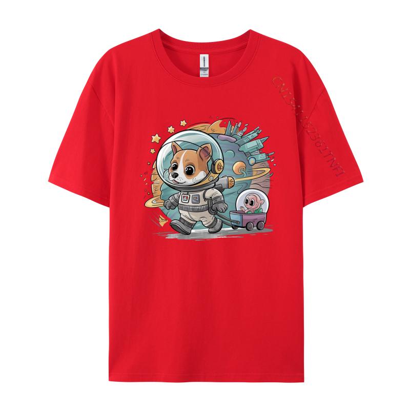 Alien Dog Tshirt Babysitter Tshirts Cotton Top Tshirts For Unisex Normal Tops Shirts Grey Shirt Graphic Tee