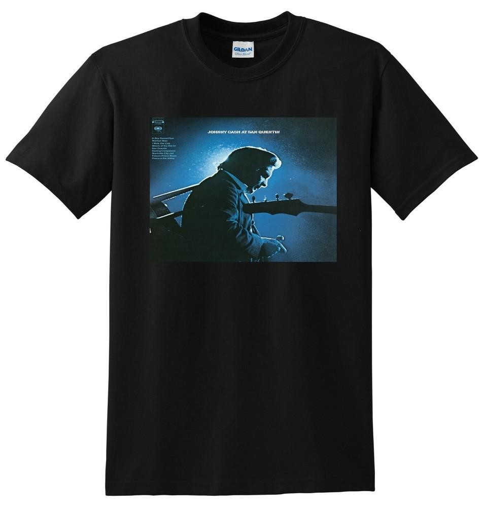 JOHNNY CASH T SHIRT at san quentin vinyl cd cover S-5XL Unisex T-Shirt M