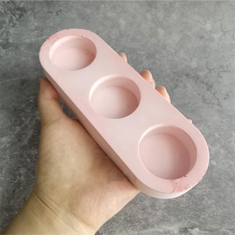 1 Pz Portaoggetti Ovali Singoli/Doppi/Tripli Stampo in Silicone Per Artigianato Fai da Te Resina Cemento Gesso