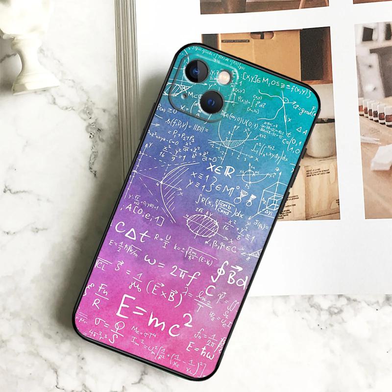 Physic Equations Math Phone Case For iPhone 15 16 Pro Max 11 12 13 14 Pro Max 7 8 Plus X XS XR 12 13 Mini Cover