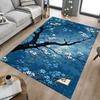 1PC flowering tree Flannel Blanket Carpet Ultra Soft, Thick & Absorbent, Non Slip Machine Washable Mat for Entryway