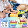 HUAZONTOM Push Pop Blase Quetsch Stressabbau Lernspiel Beliebtes Weihnachtsset mit Macaron-Spielzeug, Spielzeug, Spielzeug, Brett, Geschenk, Geschenk, 2, Herz, Einhorn,
