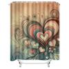 Whimsical Heart Art Shower Curtain For Bathroom Decoration