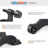 Black Adjustable Heavy-duty Door Stopper with Rubber Buffer Punch 2PCS