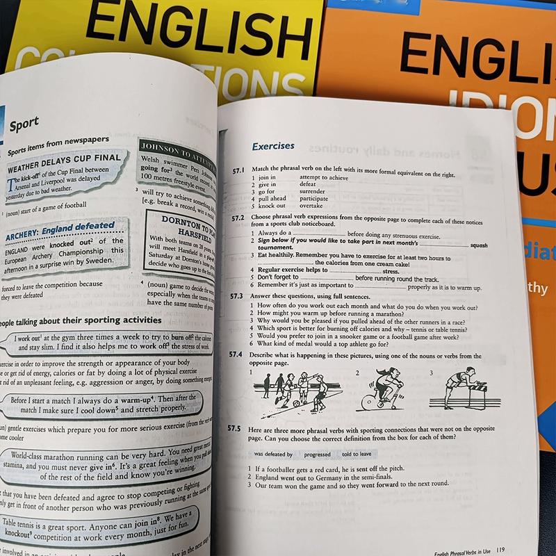 3 Book English Color Printing English Vocabulary In Use Collocations Idioms Phrasal Verbs Intermediate Advanced book