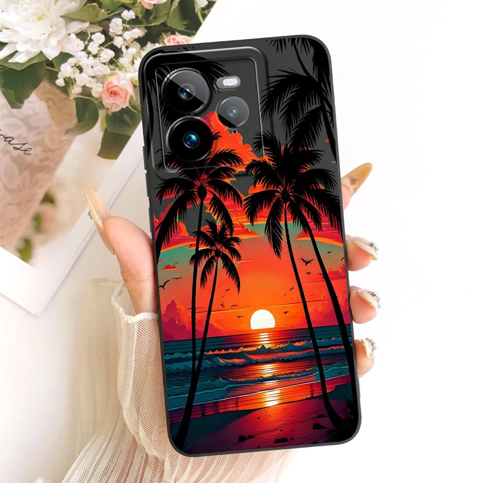 For Realme GT 7 Pro Fashion Dusk Beach Painting Phone Case For Realme GT7 Pro RMX5010 Soft Silicone Covers Bumpers