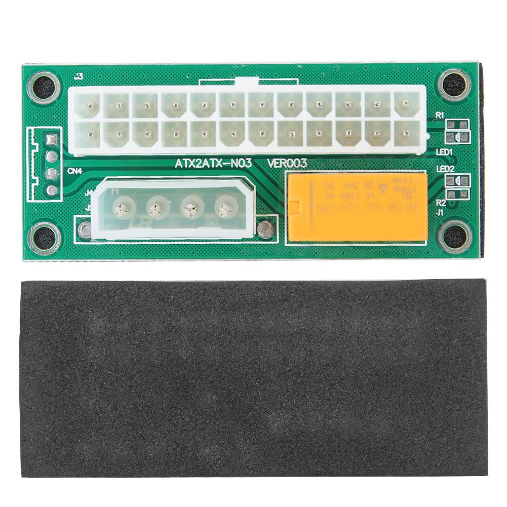 24Pin Dual Power Supply Synchronous Starter Module Cable Wire Extender Board Mining 4PIN