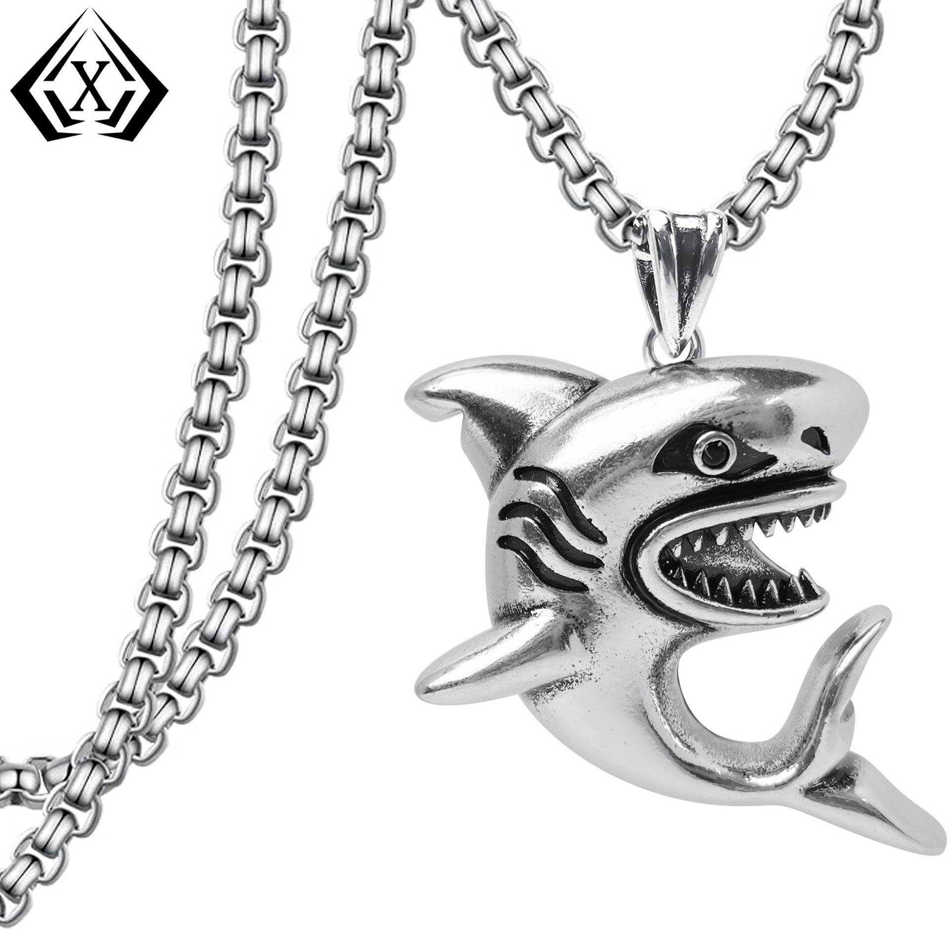 Модное мультяшное ожерелье-подвеска в виде акулы Xiwier - Уникальный нишевый дизайн