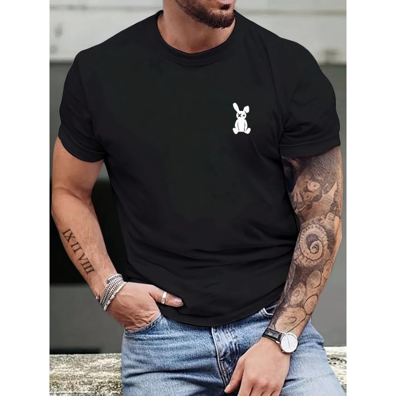 T-shirt a maniche corte casual estiva da uomo giovane alla moda sportiva stampata larga europea-americana