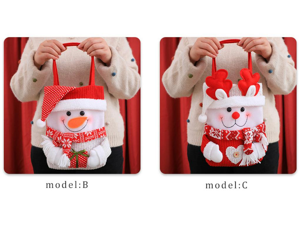 Geantă Tote de Crăciun cu Bomboane Desen Animat cu Capac cu Clapă