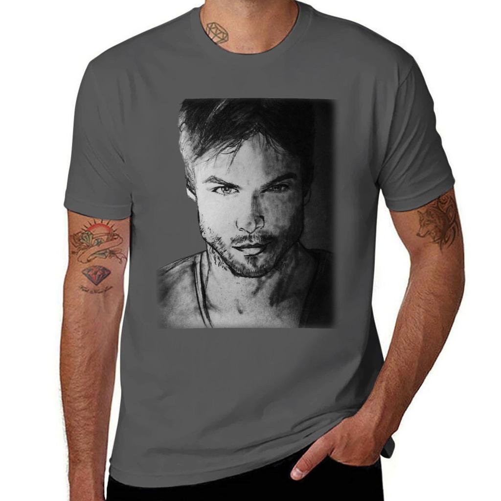 Ian Somerhalder TShirt Fashion Casual Short Sleeve Top