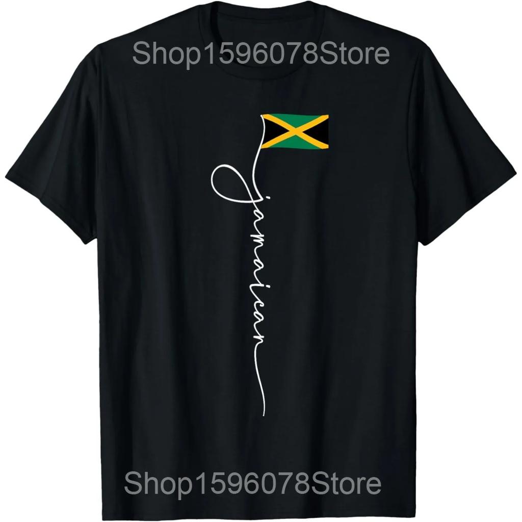Funny Proud Jamaican Jamaica Flag Graphic Tshirts Men Womens Fashion Casual Tshirt 100 Cotton Loose Oversized T Shirt