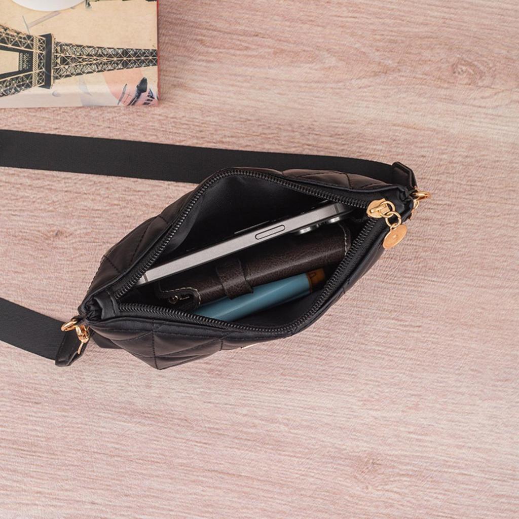 Dámská, Patchworková kostkovaná, Taška přes tělo, Odnímatelný ramenní popruh, Zapínání na zip, Denní kabelka, Kompaktní kabelka, Nezbytná pro každodenní použití