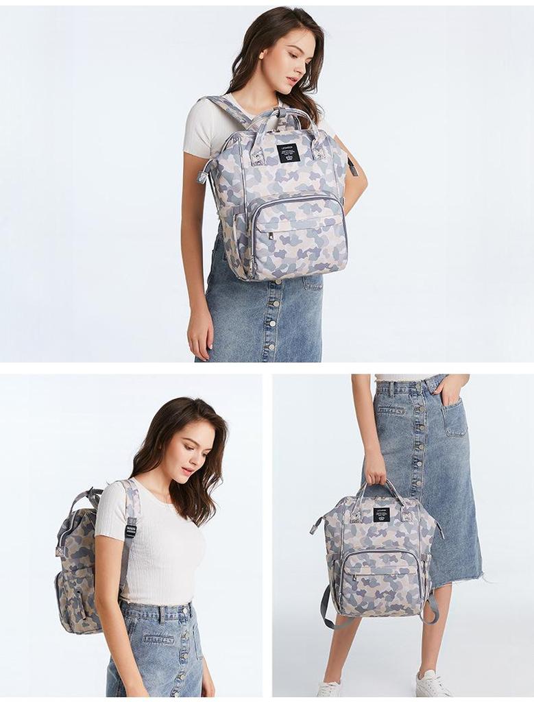 LEQUEEN Multifunctional Fashion Backpack for Moms - Large Capacity Mother and Baby Bag