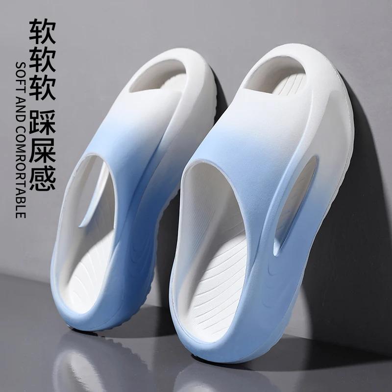 

Shevalues New Hollow Women Sandals Platform Soft Comfy Beach Shoes Unisex Sports Slippers Non-Slips Shower Slides Men Slippers 44-45 білий