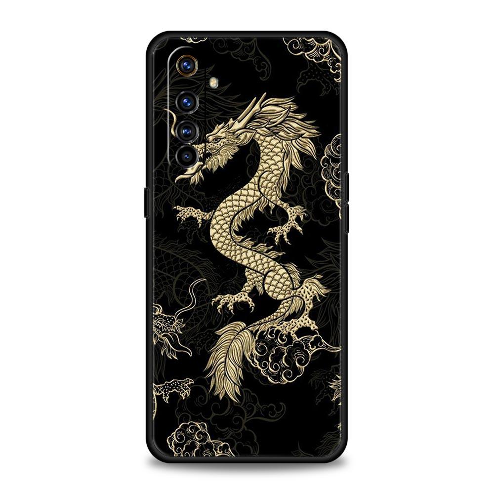For Realme GT Neo 2 3 3T 5 Phone Case 12 11 5G 10 9 8 5G 7 6 GT5 GT3 GT2 Pro C21 C11 C25 C35 Cover Illusory Color Chinese Dragon