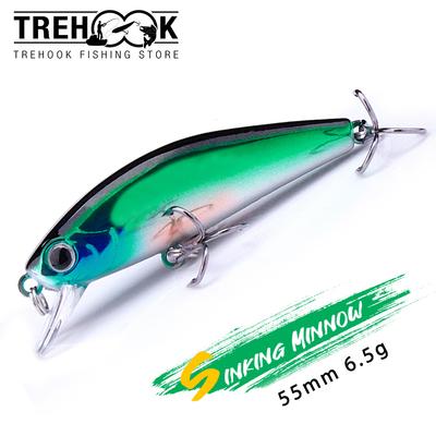 Minnow Wobbler Fishing Lures Jerkbait Perch Pesca 55mm 6.5g Mini Sinking Artificial Hard Bait for Trout Bass Pike Tackle