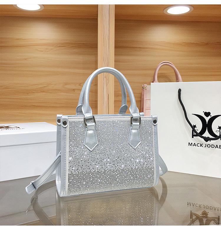 Gradient Rhinestone Tote Bag - Women's High-End, Large Capacity, Diamond-Studded Shoulder Handbag