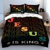 "Jesus Text In Gradient." Bedding Sets Duvet Cover Sets Duvet Covers Pillowcases(1 * Duvet Cover 2 * Pillowcases Without Duvet Insert)