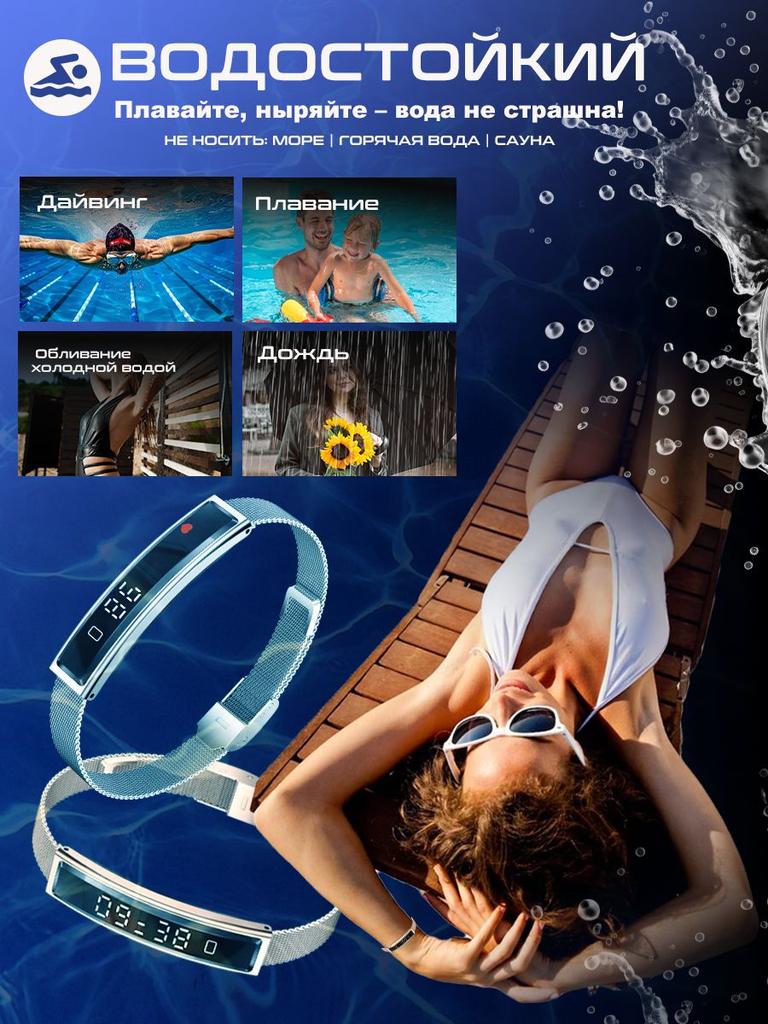 SACOSDING Wasserdichtes Sport-Smart-Armband ohne Bildschirm Smartband für Männer Frauen