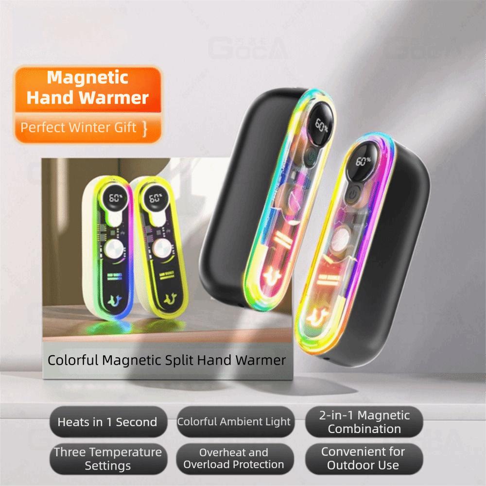 Colorful Light Electric Handwarmer Magnetic Portable Hand Heater Winter Use