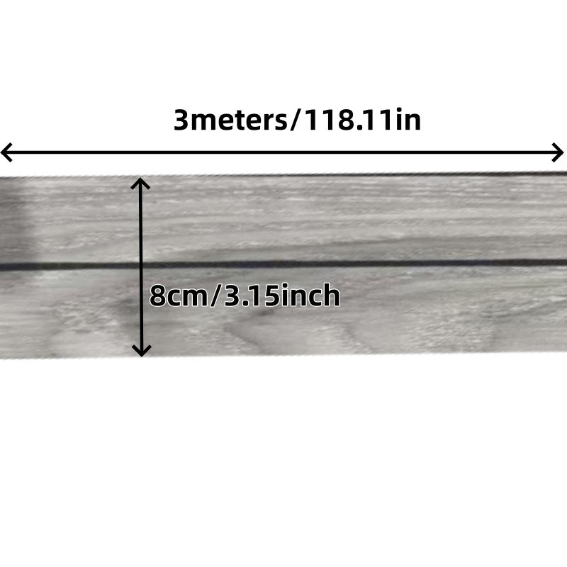 1PC 3.15X118.11in self-adhesive skirting board, easy to tear and stick, suitable for corner lines and decorative wall stickers