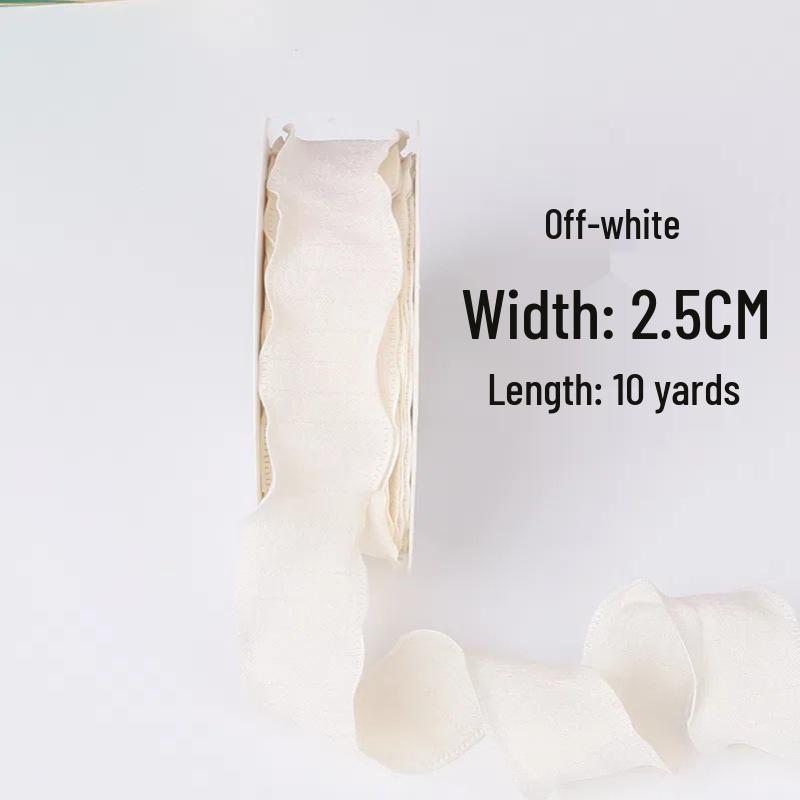 2.5cm Bubble Pleated Ribbon Flower Bouquet & Gift Box Decoration Fishtail Gauze DIY Packaging Ribbon
