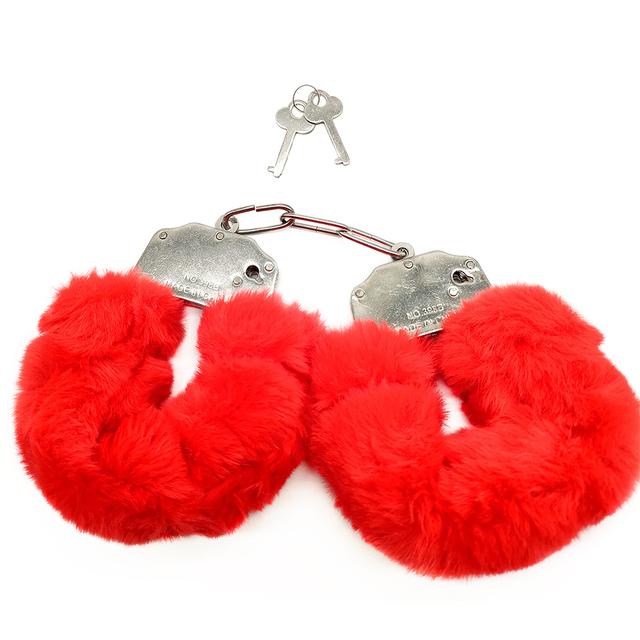 Plush Handcuffs Metal Alternative Tools Shackle Handcuffs SM Training Equipment Binding Adult Sex Toys for Women and Couples