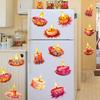 12 Pcs Diwali Festival Sticker Lotus Tealight Candle Holder Sticker Artificial Lotus Flower Labels for Traditional Indian Decor Diwali Puja