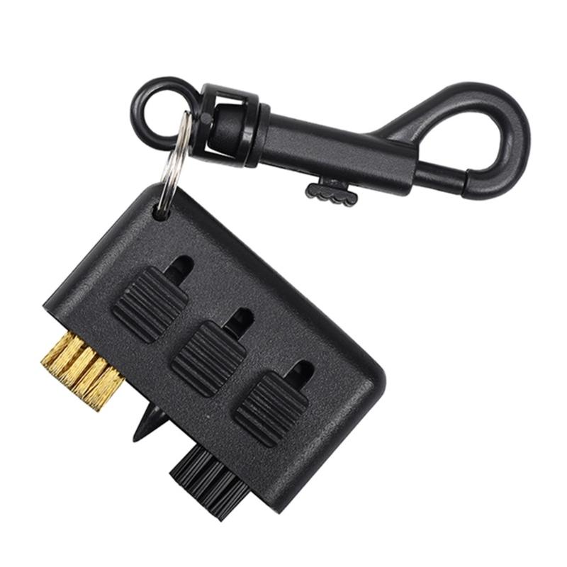 3 in 1 Retractable Double Head Golf Cleaning Brush Golf Club Cleaner Golf Ball Grooves Clean Tool Putter Wedges Cleaner